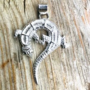 Sterling Silver Mens Alligator Pendant 🐊 NWOT